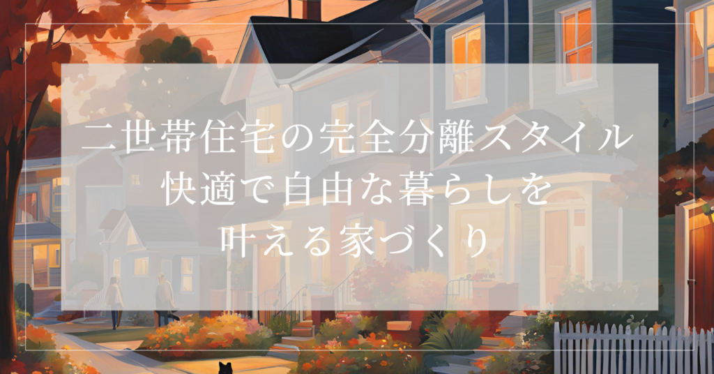 二世帯住宅 完全分離